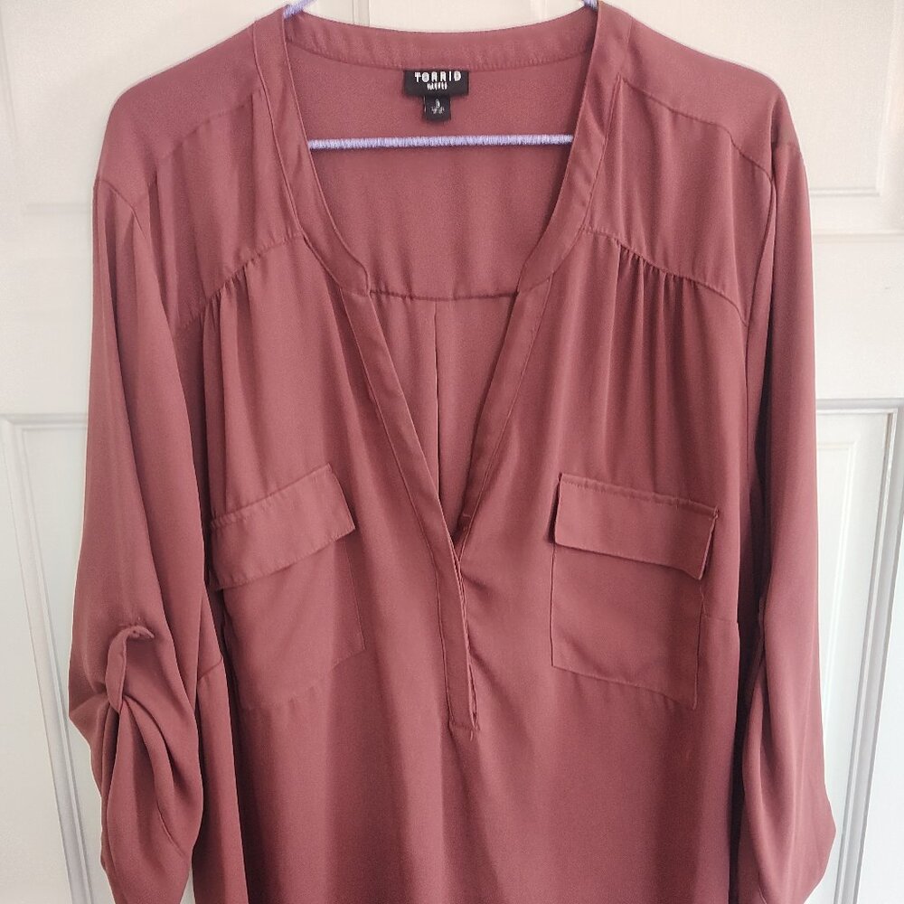 Torrid Light Coral Blouse